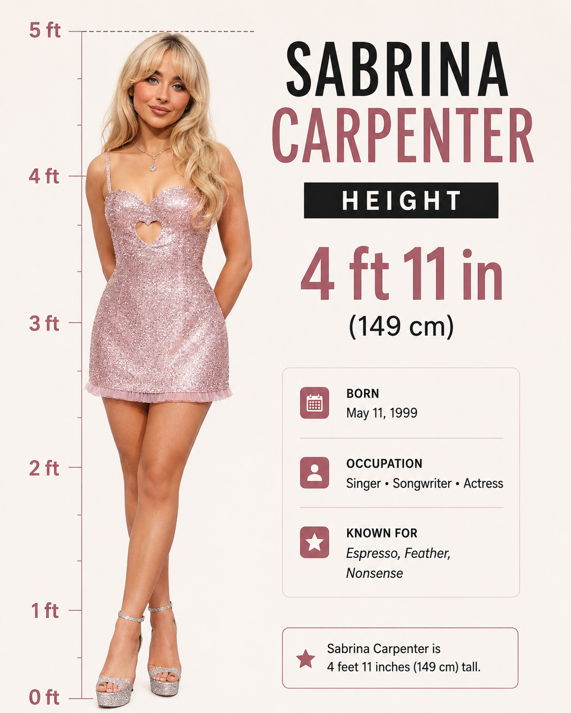 sabrina carpenter height